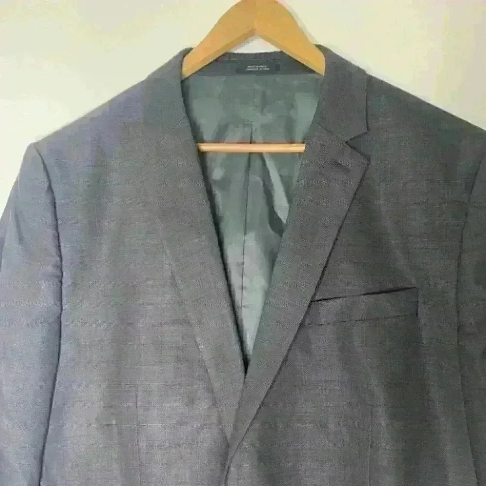 Express mens gray blue suit separates jacket 44